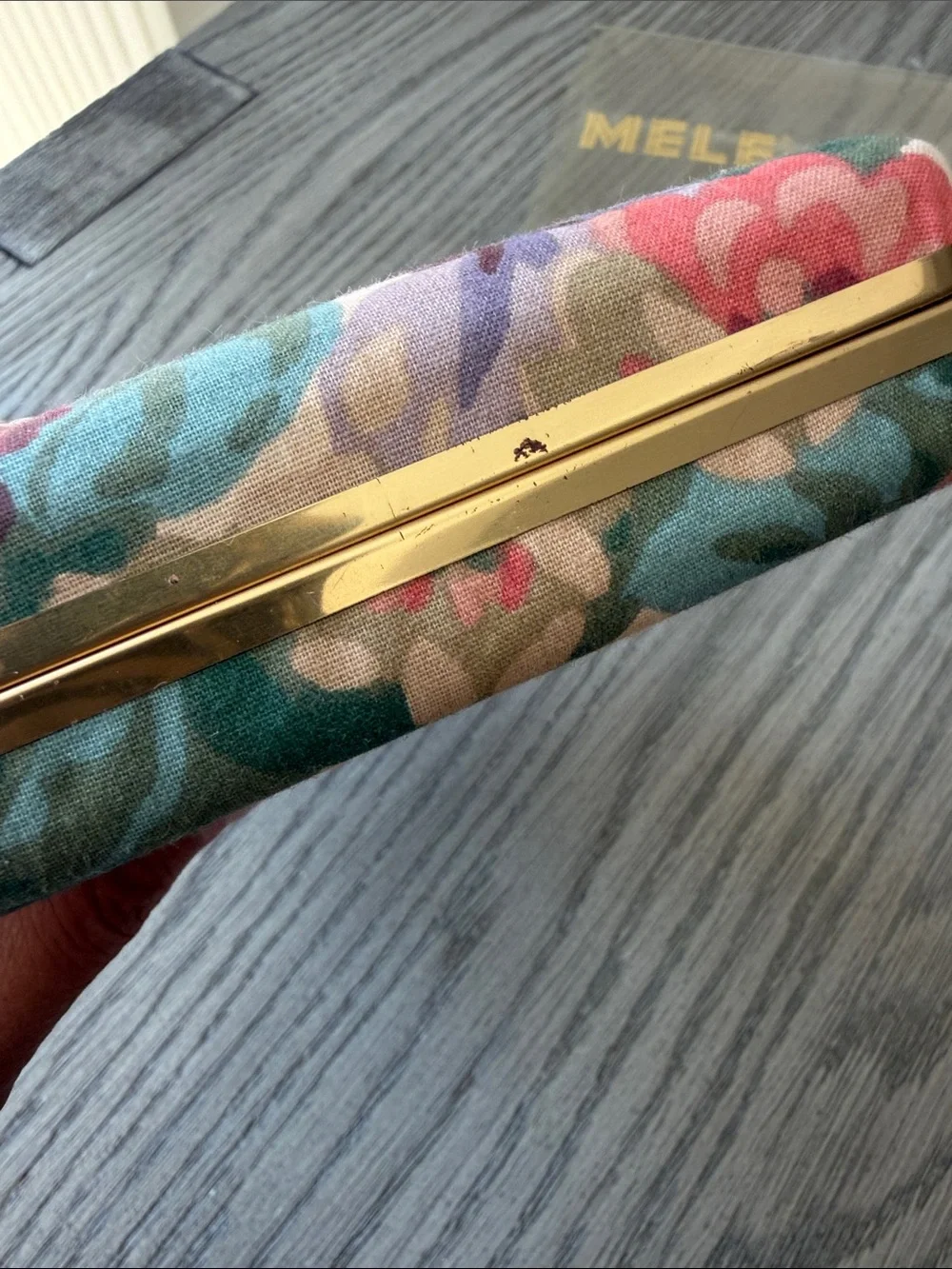 Vintage MELE Floral Jewelry Case - Multicolor Floral Design - 1960
